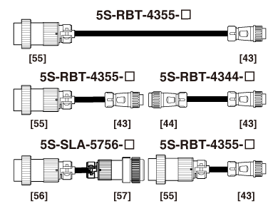 センサケーブル　耐環境型 5S-RBT-4355,5S-RBT-4344,5S-SLA-5756