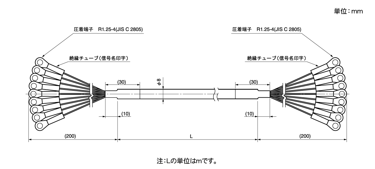 延長センサケーブル 4P-S-9090/4P-RBT-9090/4P-URT-9090/4P-HRT-9090